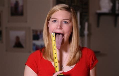 woman with longest tongue